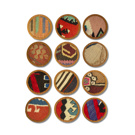 Upcycled Kilim Coasters